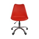 Ver imagem 6 de Cadeira Office Saarinen Giratória Base Cromada com Rodízio e Ajuste de Altura Bege