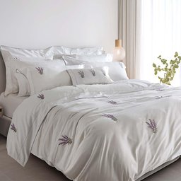 Capa de Edredom (duvet) Queen 300 Fios Lavanda - Marken Fassi Branco/lilás - 3