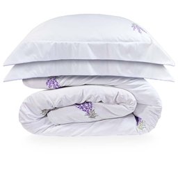 Capa de Edredom (duvet) Queen 300 Fios Lavanda - Marken Fassi Branco/lilás - 2