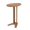 Ver imagem 1 de Mesa Lateral Redonda MDF 60cm para Sofá e Cama Moderna Freijó