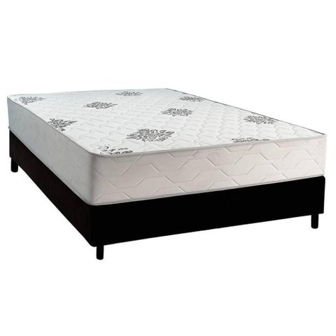 Cama Box Casal: Colchão Ortopédico Inovaflex Comfort Premium+base Crc Corano Black (138x188)