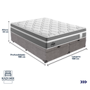 Ver imagem 3 de Cama Box Baú e Colchão Berlim Molas Ensacadas Queen Probel: Cinza