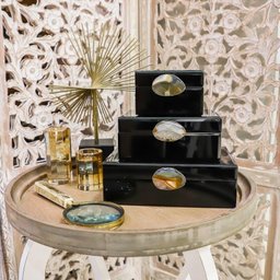 Peça Decorativa Metal Dourado e Preto 37cm VE0030 BTC - 2