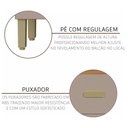 Ver imagem 5 de Cozinha Modulada Compacta Fidelitá Mariana 4 Peças 240cm 12 Portas 1 Gaveta com Tampo Freijó/
