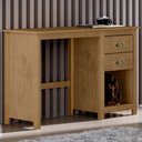 Ver imagem 2 de Mesa para Escritório Escrivaninha Home Office 2 Gavetas Mazzaro F06 Freijó - Lyam Decor