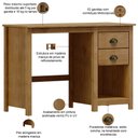 Ver imagem 3 de Mesa para Escritório Escrivaninha Home Office 2 Gavetas Mazzaro F06 Freijó - Lyam Decor