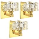 Ver imagem 1 de 3 Arandela Dourada Cristal K9 Quadrado Lavabo Bet39