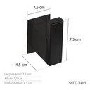 Ver imagem 3 de Cabide Simples Inox Preto Fosco - Kromus Rt0301b