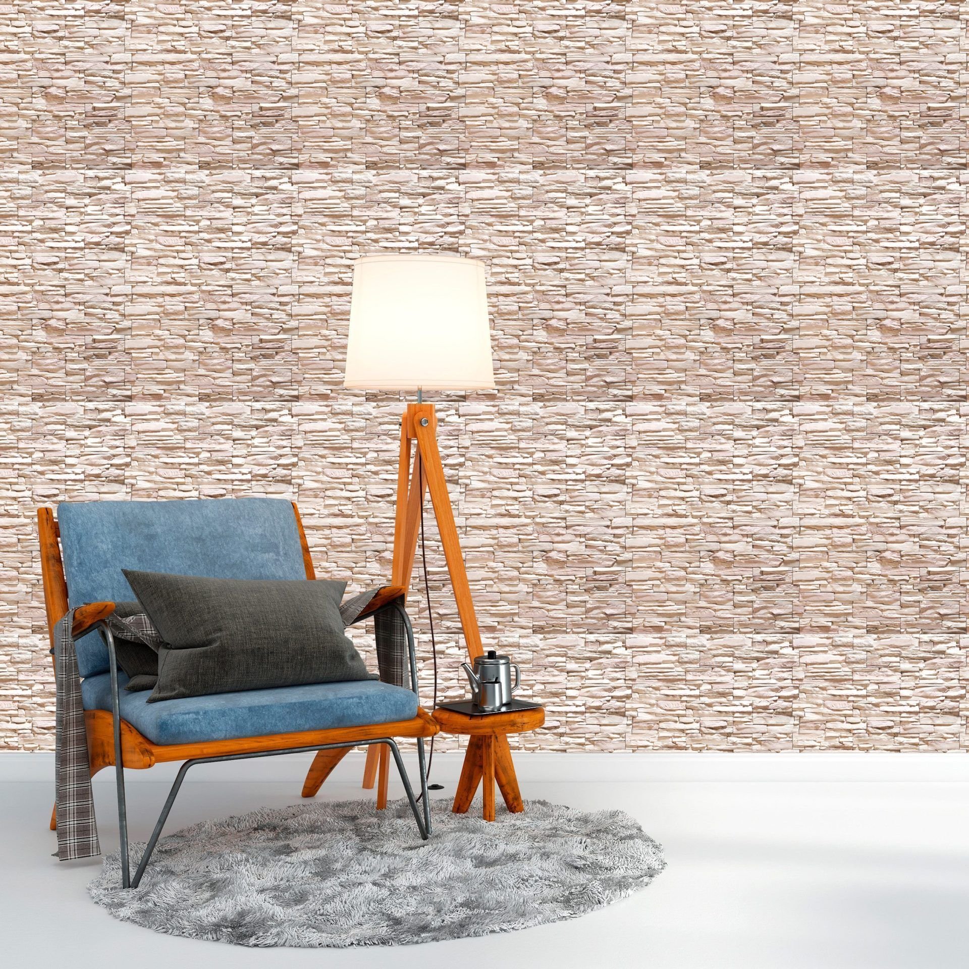 Papel de Parede Adesivo Pedras Rústicas Decor 02 - 1