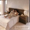 Ver imagem 5 de Conjunto Cabeceira e 2 Mesas de Cabeceira Frisado MDF Ambar Polidoro