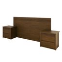 Ver imagem 2 de Conjunto Cabeceira e 2 Mesas de Cabeceira Frisado MDF Ambar Polidoro