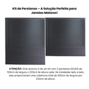Ver mais imagens de Persiana Pvc Trilho Metálico 200larg X 220alt Preta (2 Pçs)