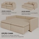 Ver imagem 4 de Sofá Cama Retrátil em Madeira Eucalipto e Linho 210cm Uruguai