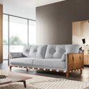 Ver imagem 1 de Sofá Living Texas 1,80m D33 Base em Madeira Linho:rustico Cinza