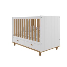Berco Candy Com 2 Gavetas e Regulagem de Altura 100 % MDF Branco/Nature - 5