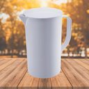 Ver imagem 2 de Conjunto Jarra de Suco 2l com Tampa e 6 Canecas de Plástico Empilhável 250ml Branco Coza