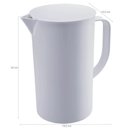 Ver imagem 3 de Conjunto Jarra de Suco 2l com Tampa e 6 Canecas de Plástico Empilhável 250ml Branco Coza