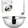 Tigela Redonda Bowl Com Concha De Inox Para Feijao Na Caixa - 1