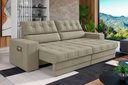 Ver imagem 1 de Sofá Oscar Plus 2,06m Retrátil e Reclinável Suede Areia - Xflex