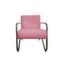 Ver imagem 2 de Poltrona Decorativa Bela Suede Rosa Braço Cromado Ms Decor