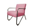 Ver imagem 1 de Poltrona Decorativa Bela Suede Rosa Braço Cromado Ms Decor