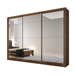 Guarda-Roupa Casal com Espelho 3 Portas 6 Gavetas Passion Espresso Móveis - 2