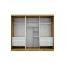Guarda-Roupa Casal com Espelho 3 Portas 6 Gavetas Passion Espresso Móveis - 3