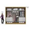 Ver imagem 6 de Guarda-Roupa Casal com Espelho 3 Portas 6 Gavetas Passion Espresso Móveis