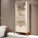Ver imagem 1 de Conjunto de Cristaleira e Buffet Bella Vista Off White Opala