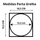 Ver imagem 3 de Kit C/5 Porta Grelha Ralo Click 15x15 Suporte Inox Rose