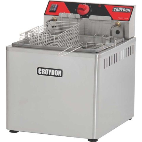 Fritadeira Elétrica de Mesa 15 Litros Zona Fria Fzm5 Croydon Fritador 2 Cestos 5000w 220v