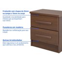 Ver imagem 7 de Mesa de Cabeceira 2 Gavetas com Tampo MDF Zeus Marrom