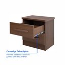 Ver imagem 5 de Mesa de Cabeceira 2 Gavetas com Tampo MDF Zeus Marrom
