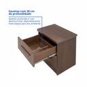 Ver imagem 4 de Mesa de Cabeceira 2 Gavetas com Tampo MDF Zeus Marrom