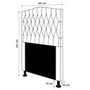 Ver imagem 4 de Cabeceira Cama Box Solteiro Greta 90cm com Frame Bege