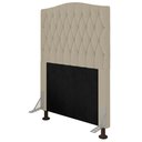 Ver imagem 1 de Cabeceira Cama Box Solteiro Greta 90cm com Frame Bege