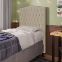 Ver imagem 6 de Cabeceira Cama Box Solteiro Greta 90cm com Frame Bege