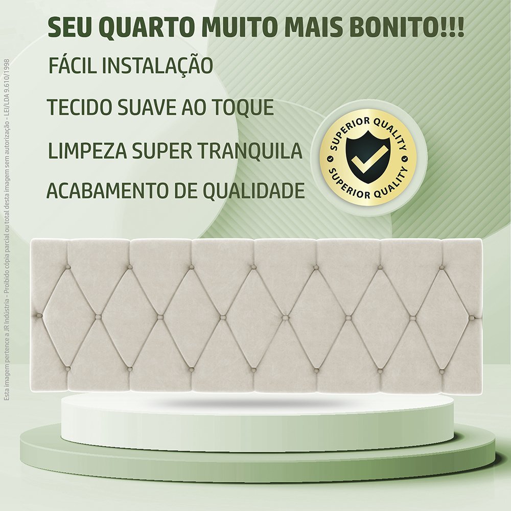 Cabeceira Leticia de Cama Box Queen 1,60:areia - 6