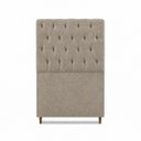 Ver imagem 3 de Cabeceira para Cama Solteiro Estofada Capitonê Luna Vilajo em Suede Crush Cappuccino – 0,88 m