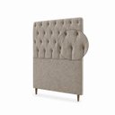 Ver imagem 5 de Cabeceira para Cama Solteiro Estofada Capitonê Luna Vilajo em Suede Crush Cappuccino – 0,88 m