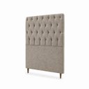 Ver imagem 4 de Cabeceira para Cama Solteiro Estofada Capitonê Luna Vilajo em Suede Crush Cappuccino – 0,88 m