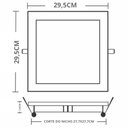 Ver imagem 5 de Painel com Placa Led Quadrado de Embutir Lys 24 Watts 3000k Branco - 15140167 - Taschibara Taschibra