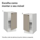 Ver imagem 4 de Balcão de Cozinha 40 cm 1 Porta (sem Tampo) Branco/Crema Vik Madesa