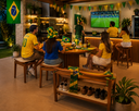 Ver imagem 4 de Kit 2 Bancos Banquetas Savana em Madeira Maciça com Assento Anatômico em Tela – Jonei Móveis