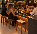 Ver imagem 7 de Kit 2 Bancos Banquetas Savana em Madeira Maciça com Assento Anatômico em Tela – Jonei Móveis