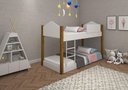 Ver imagem 1 de Beliche Infantil/juvenil Luiza Branco/mel com Pés de Madeira