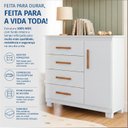 Ver imagem 7 de Conjunto Quarto de Bebê Roupeiro Flórida + Cômoda Monique 100% MDF Yescasa