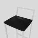 Ver imagem 1 de Jogo 3 Banqueta Alta Balcão Bistrô Branca Confort Industrial Assento Estofado Don Castro Decor