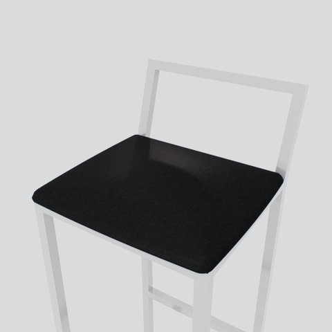 Jogo 3 Banqueta Alta Balcão Bistrô Branca Confort Industrial Assento Estofado Don Castro Decor