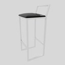 Ver imagem 4 de Jogo 3 Banqueta Alta Balcão Bistrô Branca Confort Industrial Assento Estofado Don Castro Decor